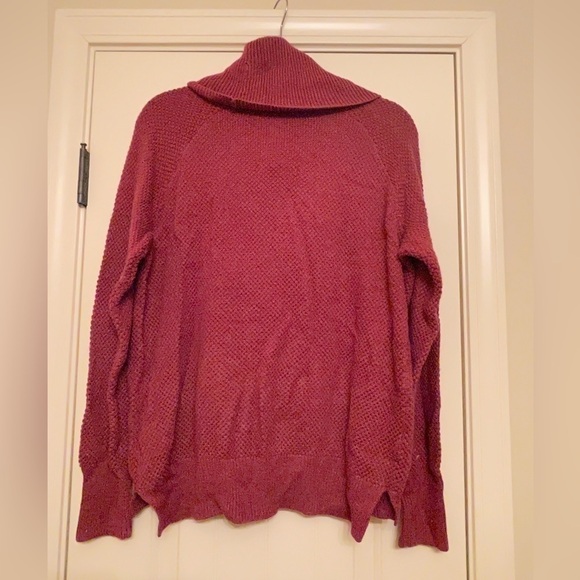 Max Studio Cowl Neck Burgundy Tunic Sweater Size XL - Picture 2 of 3